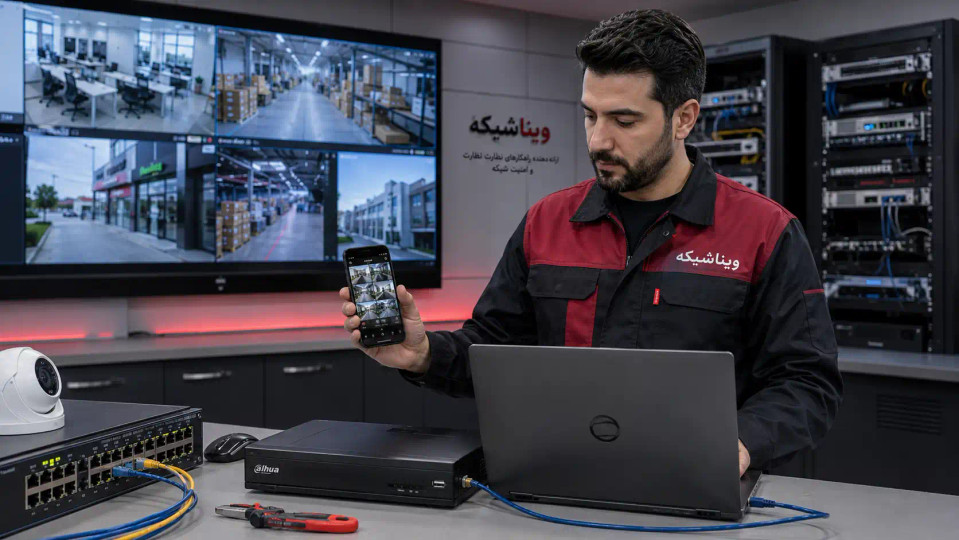 آموزش انتقال تصویر داهوا با موبایل و اینترنت