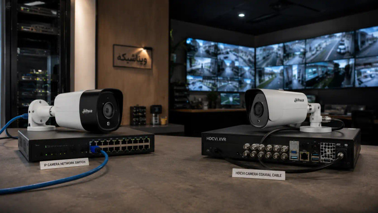 تفاوت دوربین IP و HDCVI داهوا؛ راهنمای انتخاب