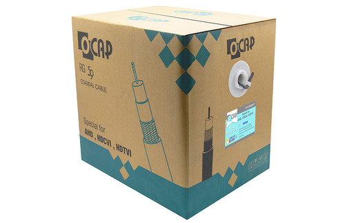 کابل کواکسیال تمام مسRG59 مس مغزی 0.7mm اوکپ OCAP با متراژ 300 متری