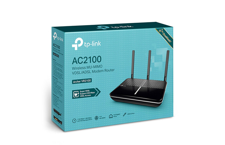 مودم روتر VDSL/ADSL بیسیم AC2100 تی پی لینک مدل Archer VR2100